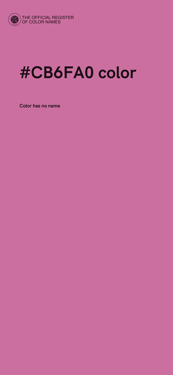 #CB6FA0 color image