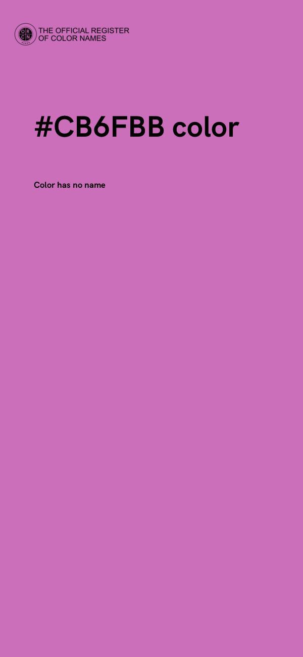 #CB6FBB color image