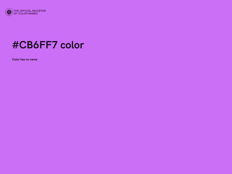 #CB6FF7 color image