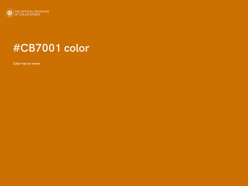 #CB7001 color image