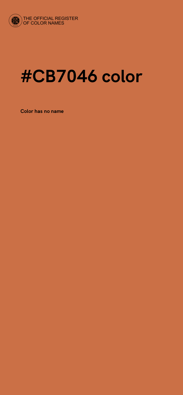 #CB7046 color image