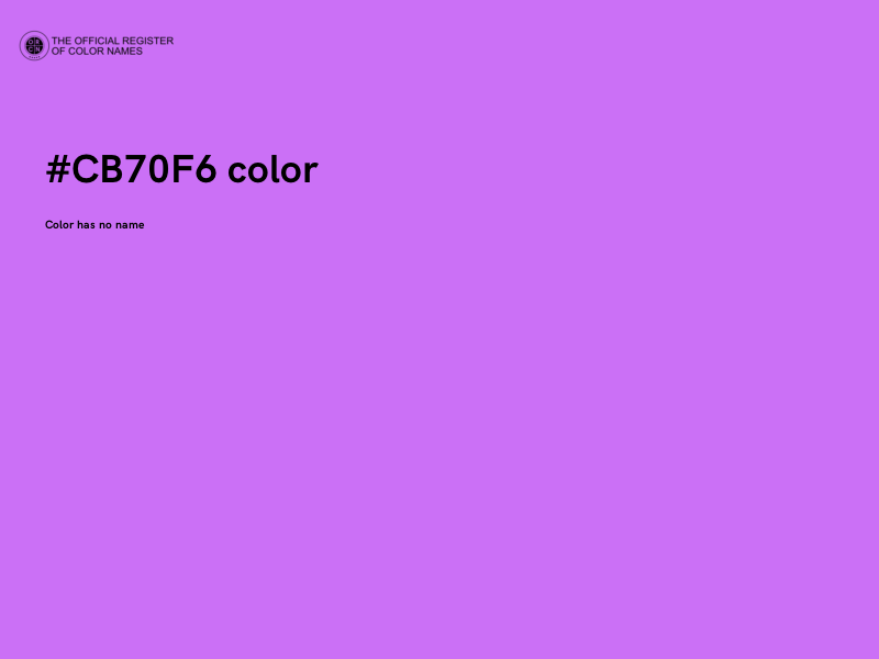#CB70F6 color image
