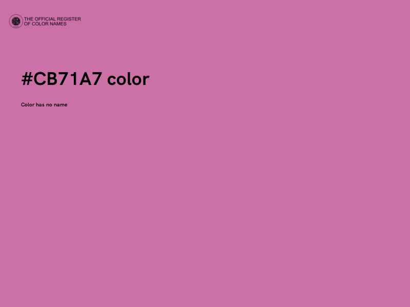 #CB71A7 color image
