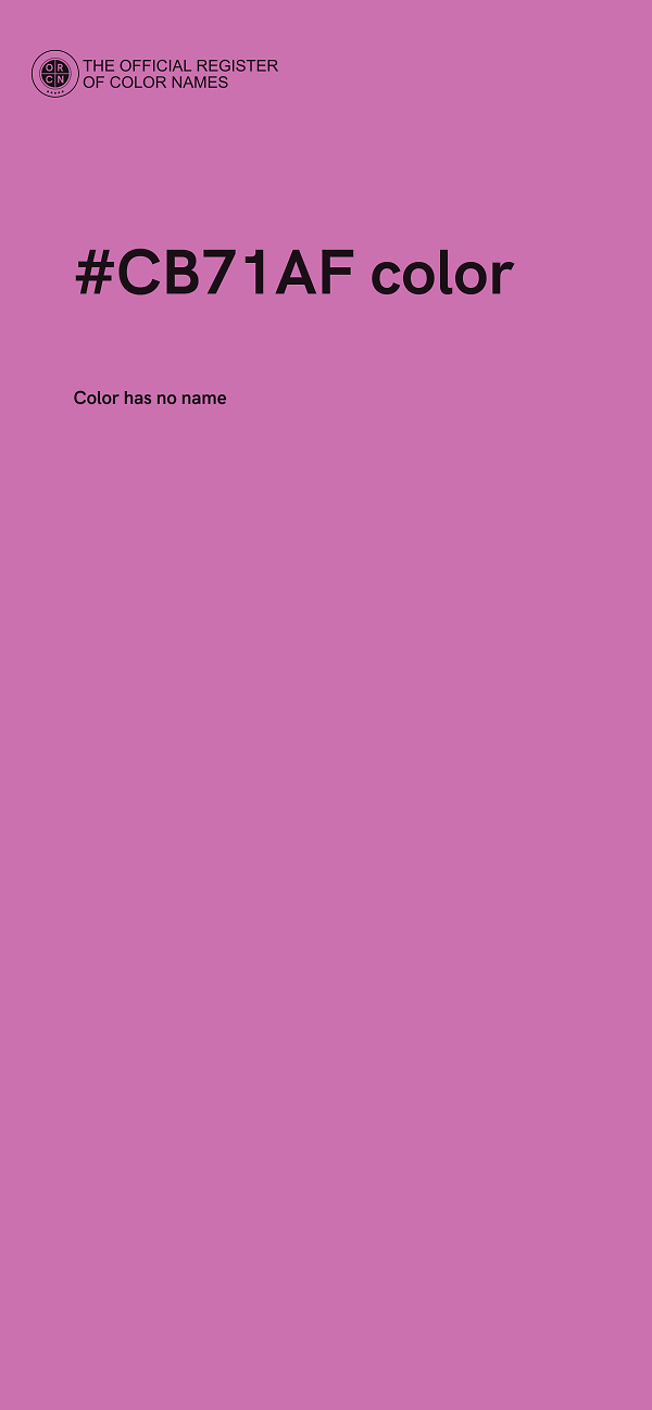 #CB71AF color image