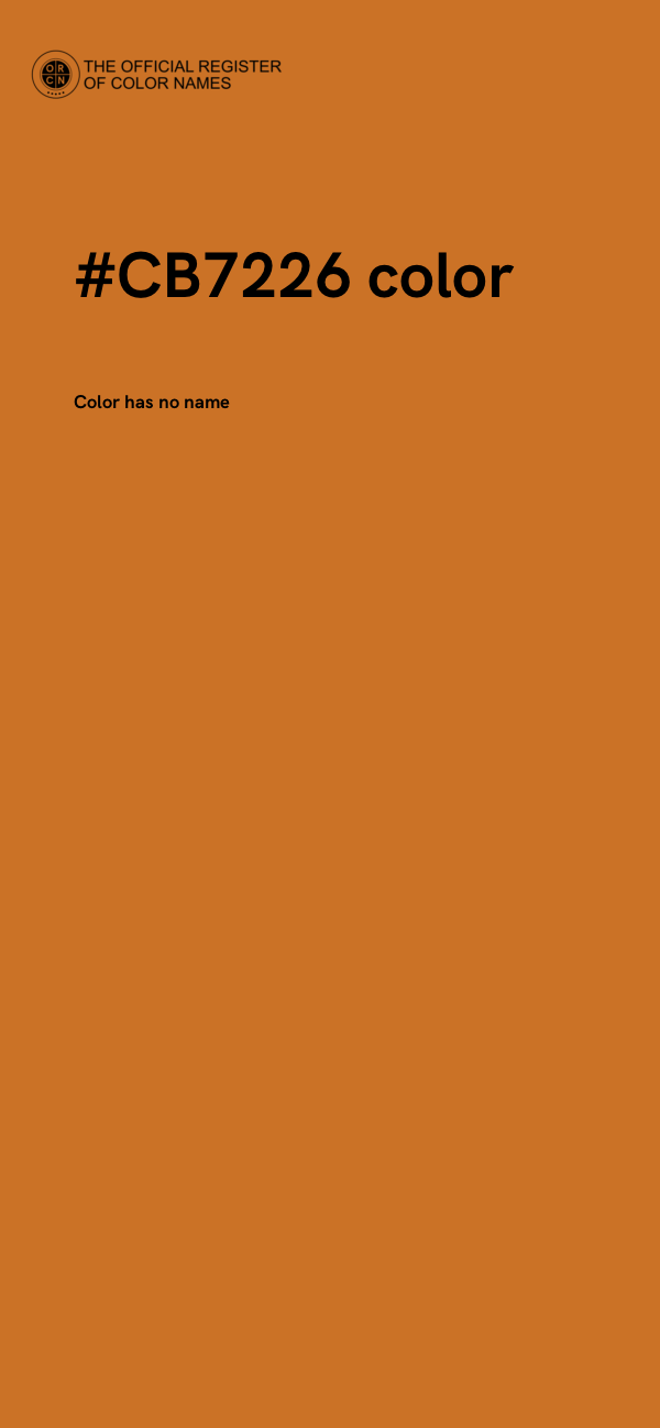 #CB7226 color image