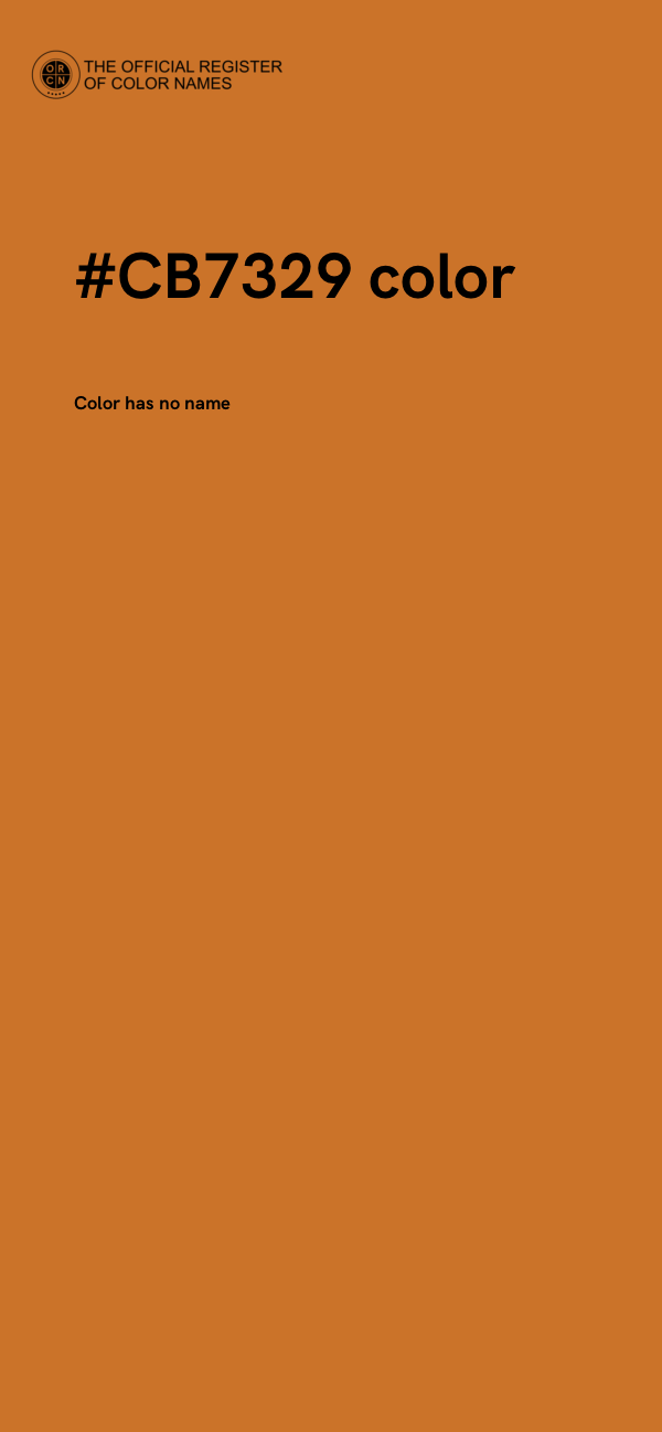#CB7329 color image