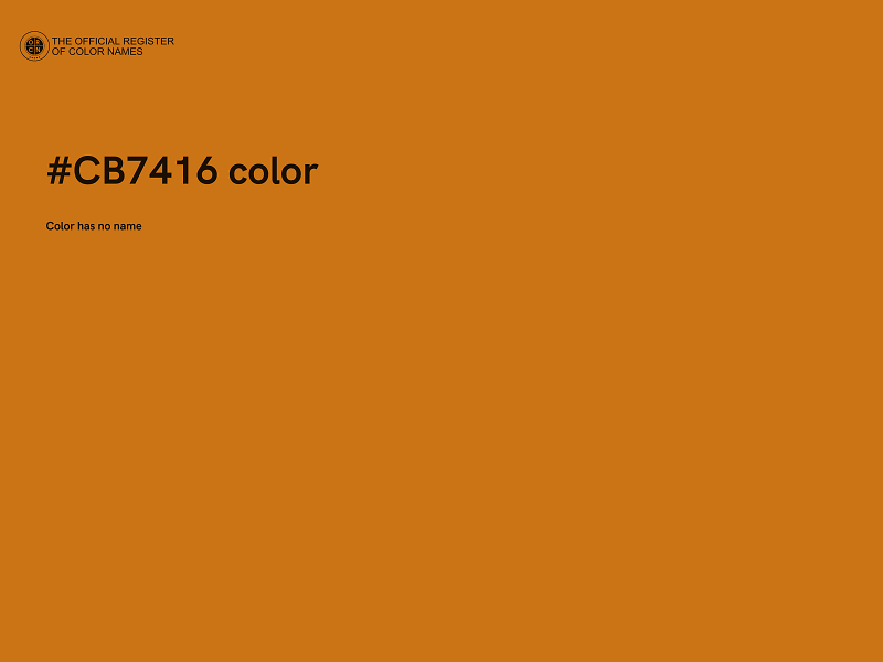 #CB7416 color image