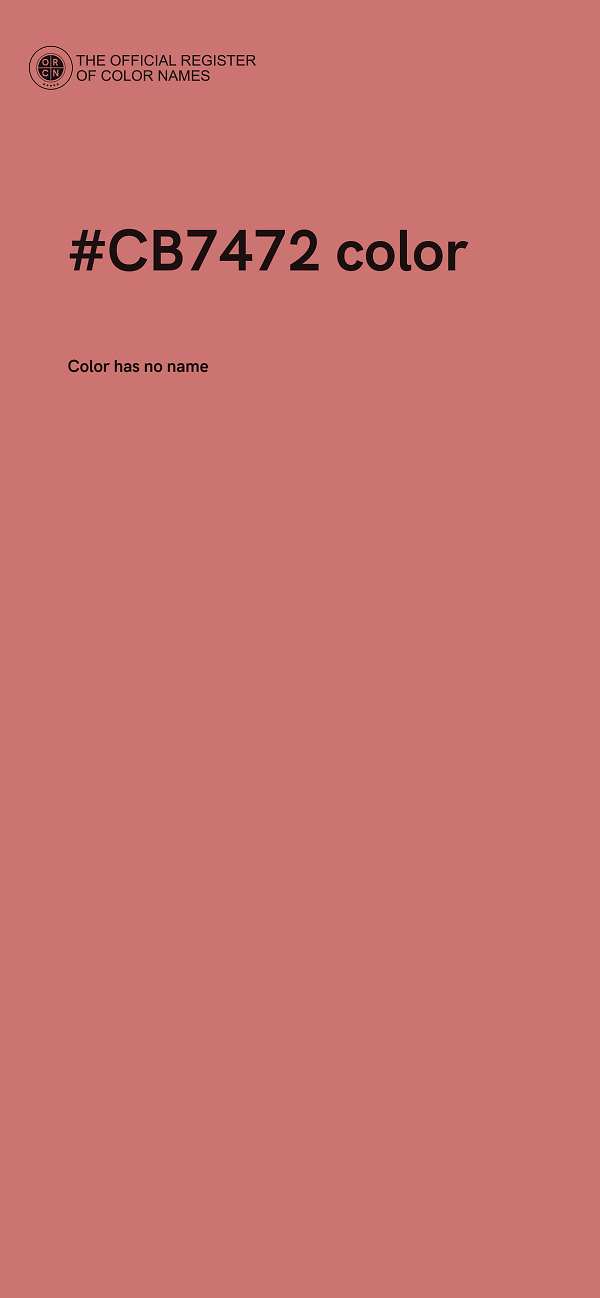 #CB7472 color image
