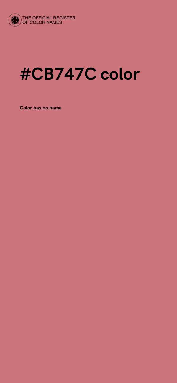 #CB747C color image