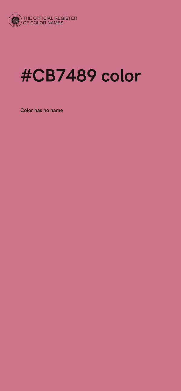 #CB7489 color image