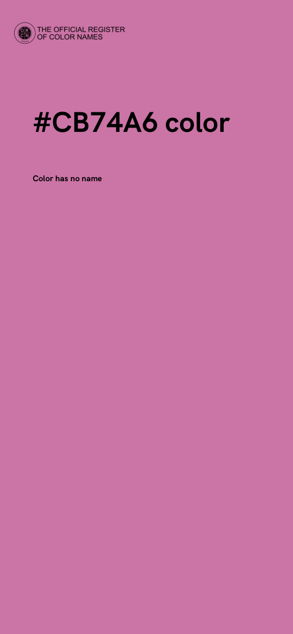 #CB74A6 color image