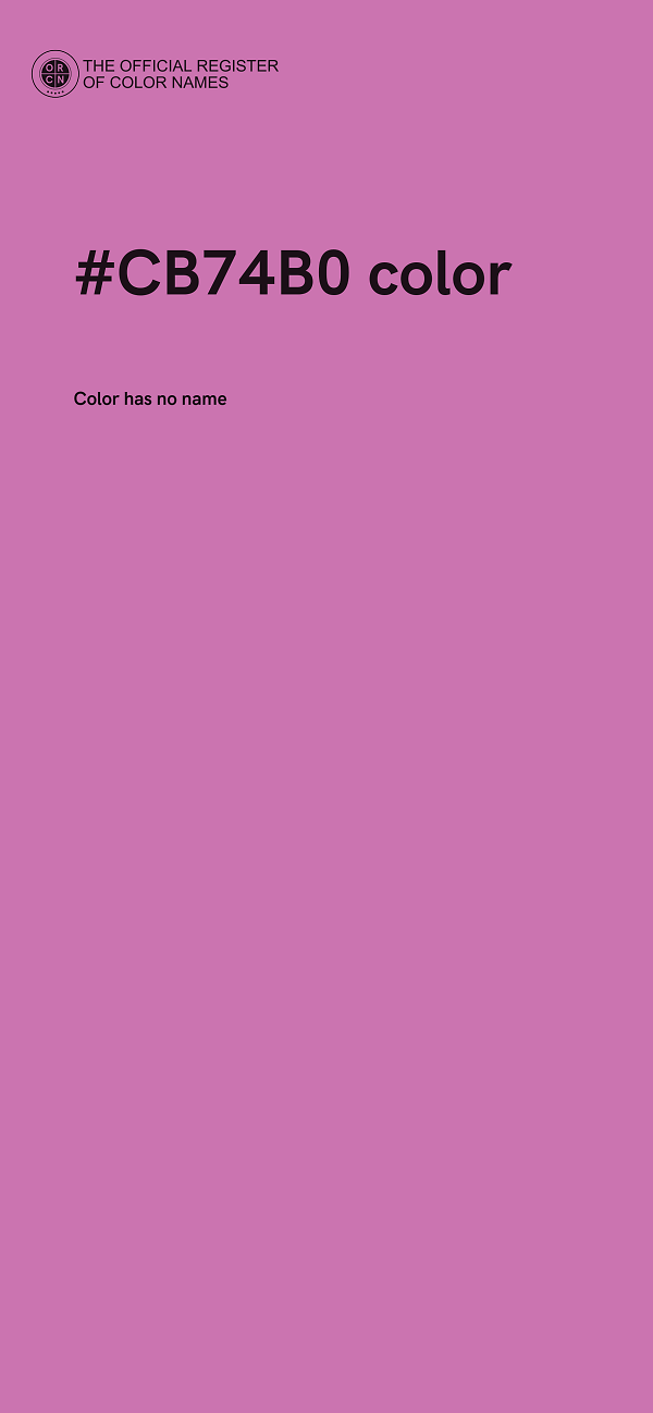 #CB74B0 color image