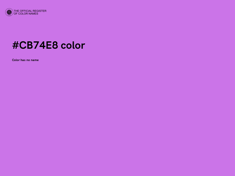 #CB74E8 color image