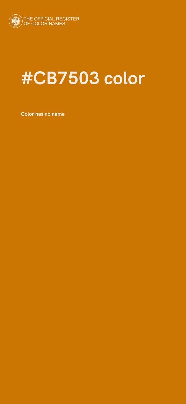 #CB7503 color image