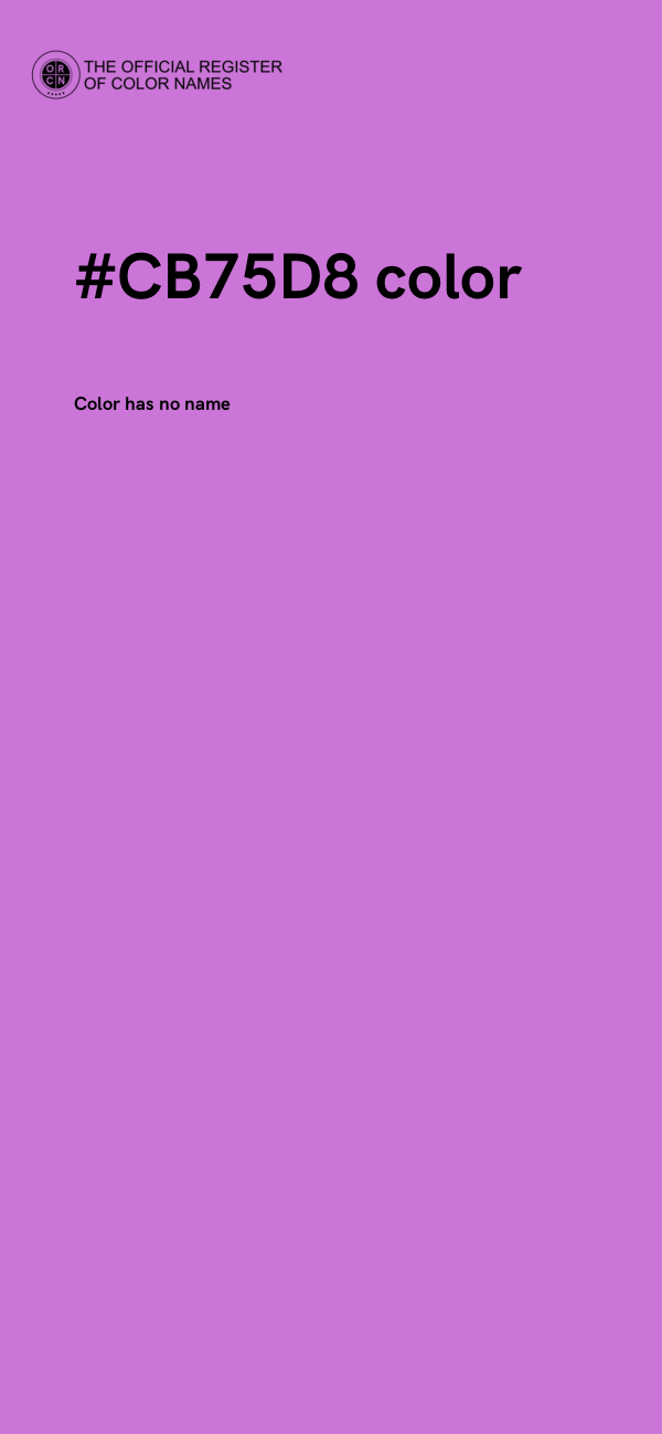 #CB75D8 color image