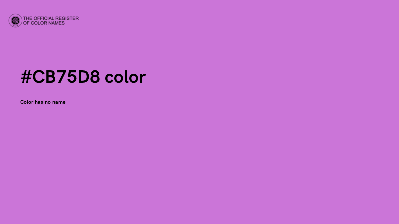 #CB75D8 color image