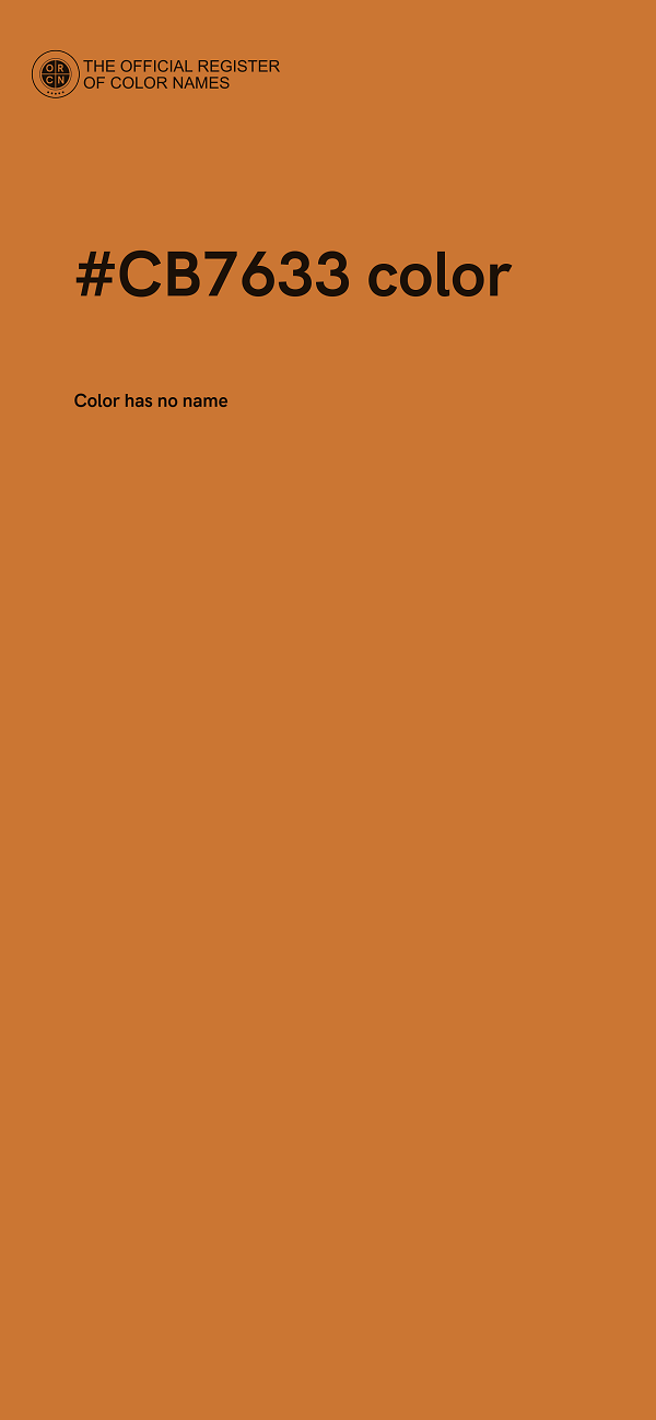 #CB7633 color image