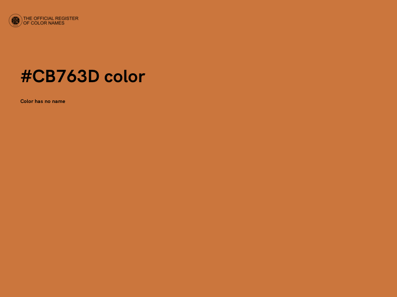 #CB763D color image