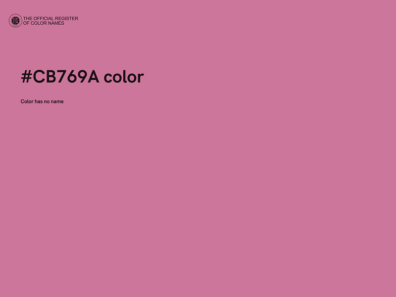 #CB769A color image