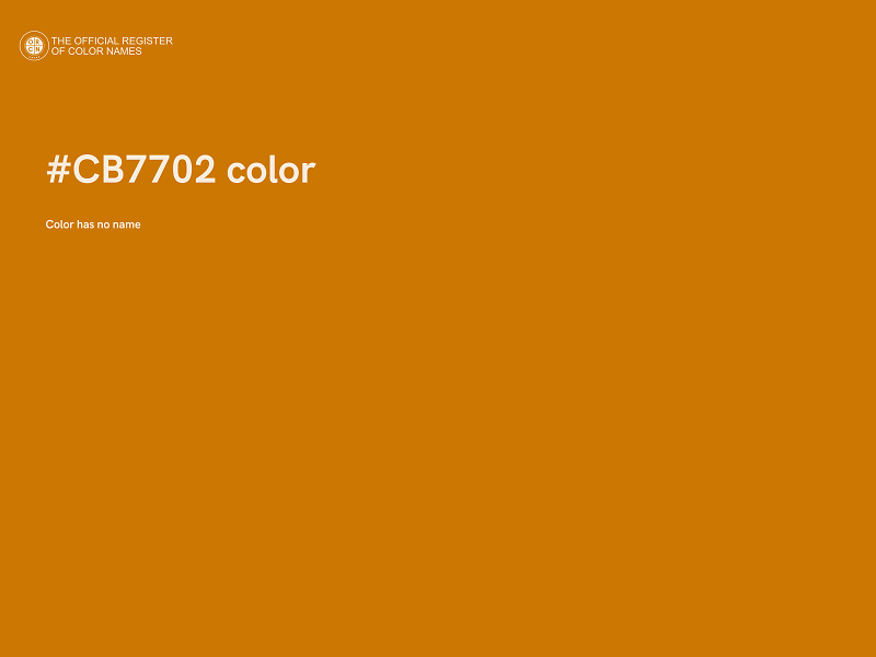 #CB7702 color image