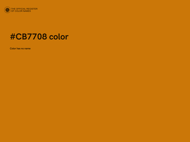 #CB7708 color image