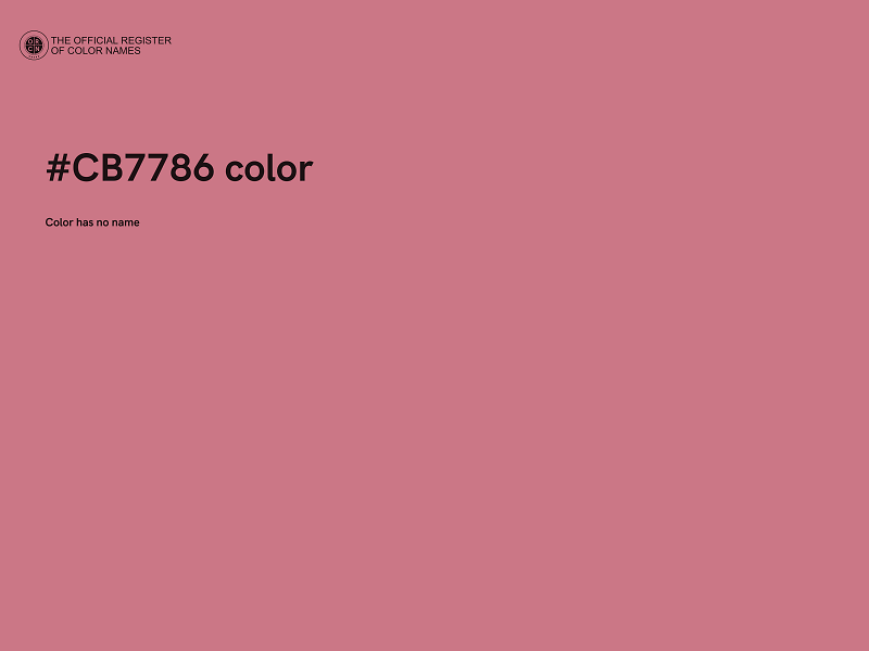 #CB7786 color image