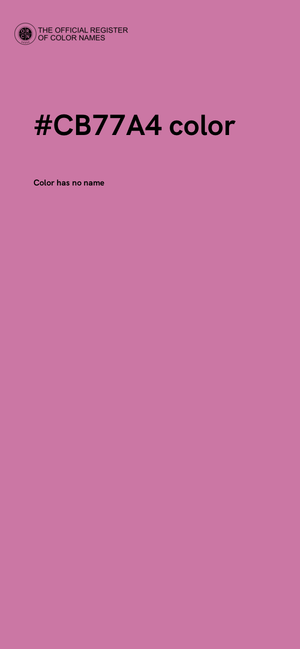#CB77A4 color image