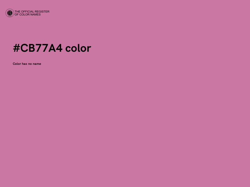 #CB77A4 color image