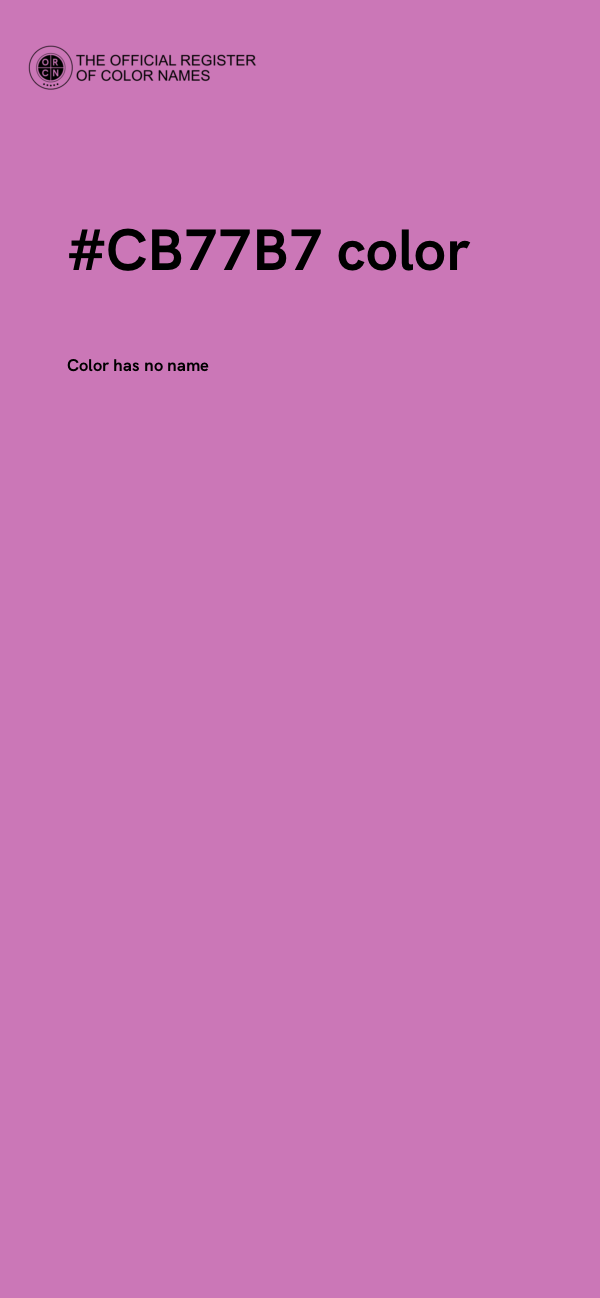#CB77B7 color image