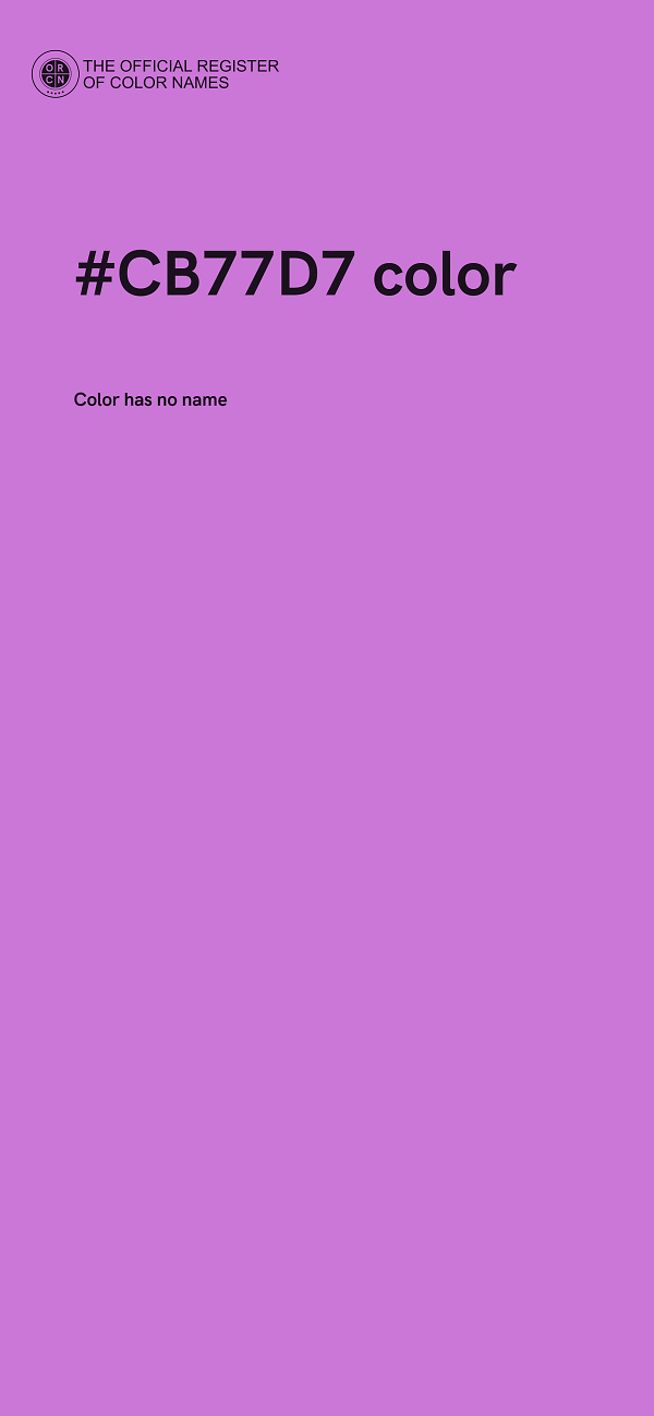 #CB77D7 color image