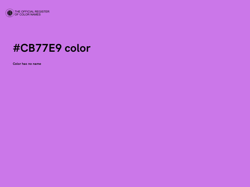 #CB77E9 color image