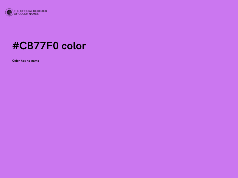 #CB77F0 color image