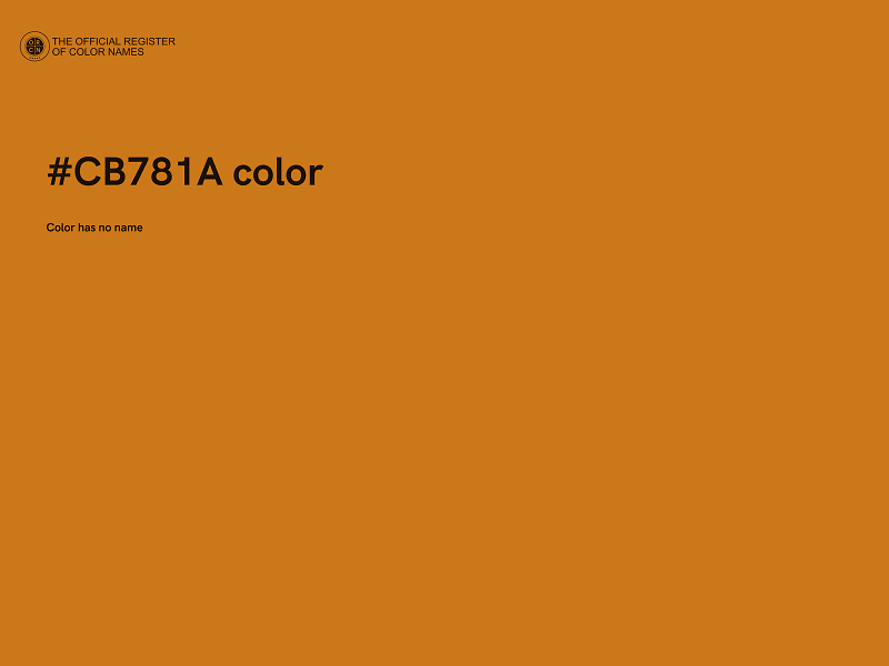 #CB781A color image