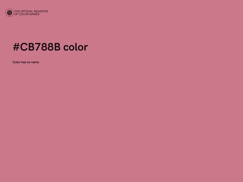 #CB788B color image