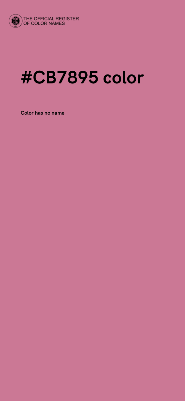 #CB7895 color image