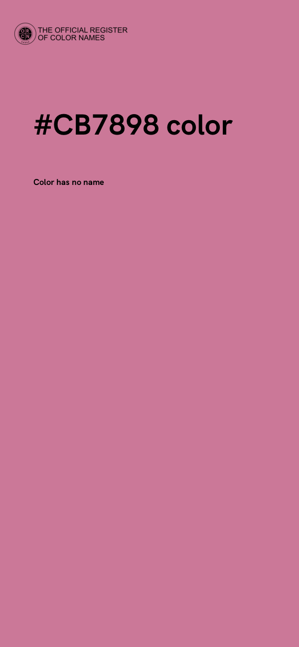 #CB7898 color image