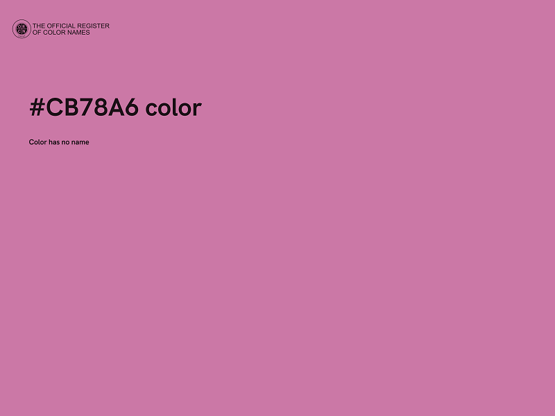 #CB78A6 color image