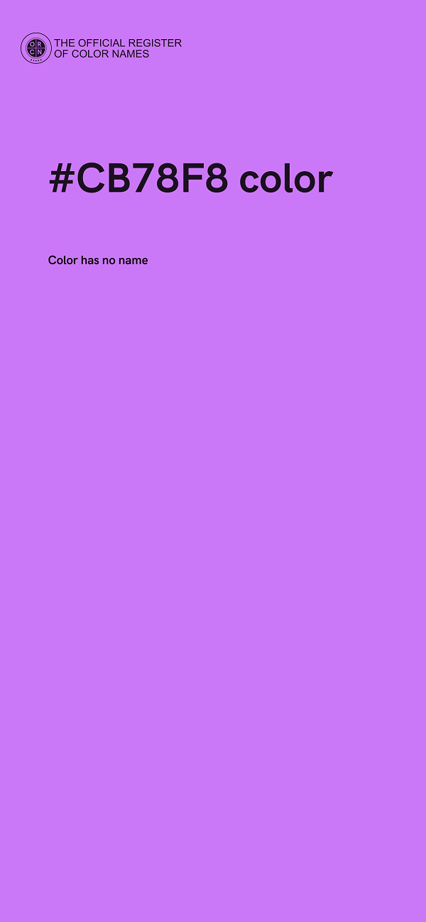#CB78F8 color image