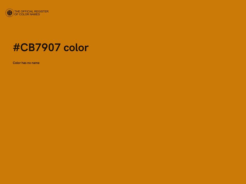 #CB7907 color image