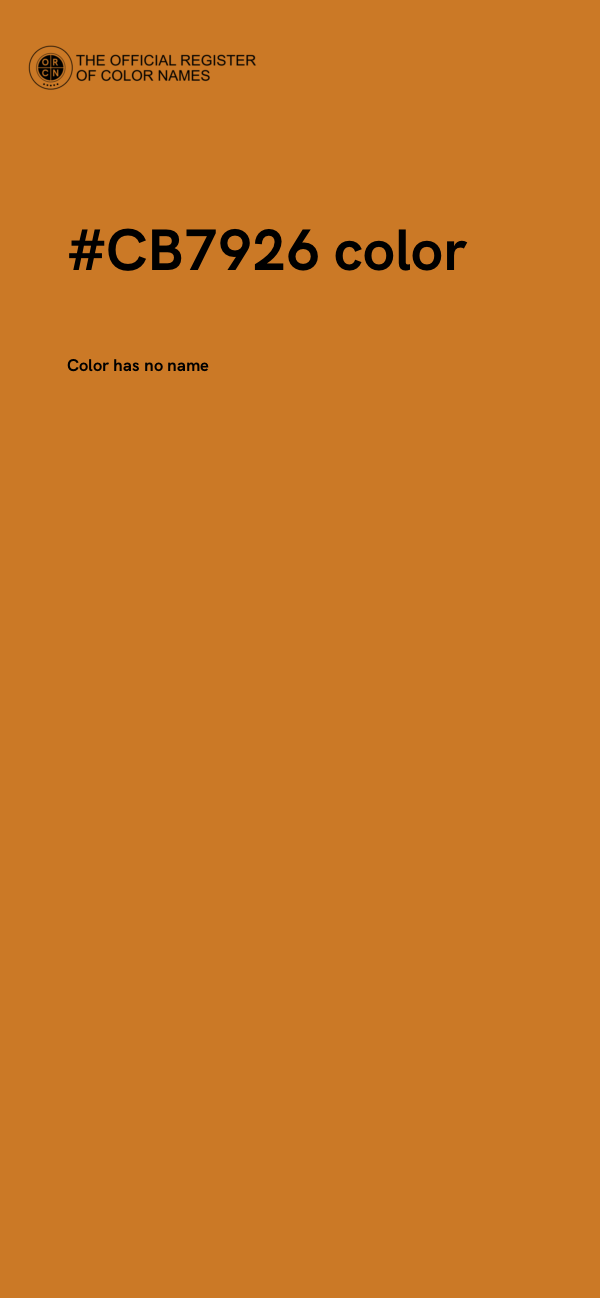 #CB7926 color image