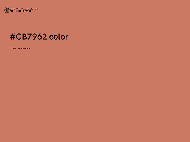 #CB7962 color image
