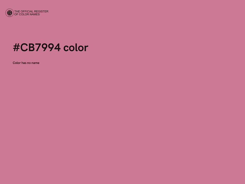 #CB7994 color image