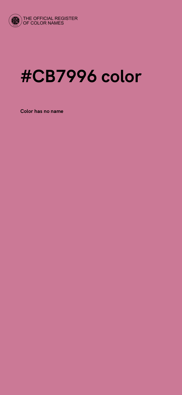 #CB7996 color image