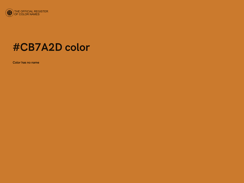 #CB7A2D color image
