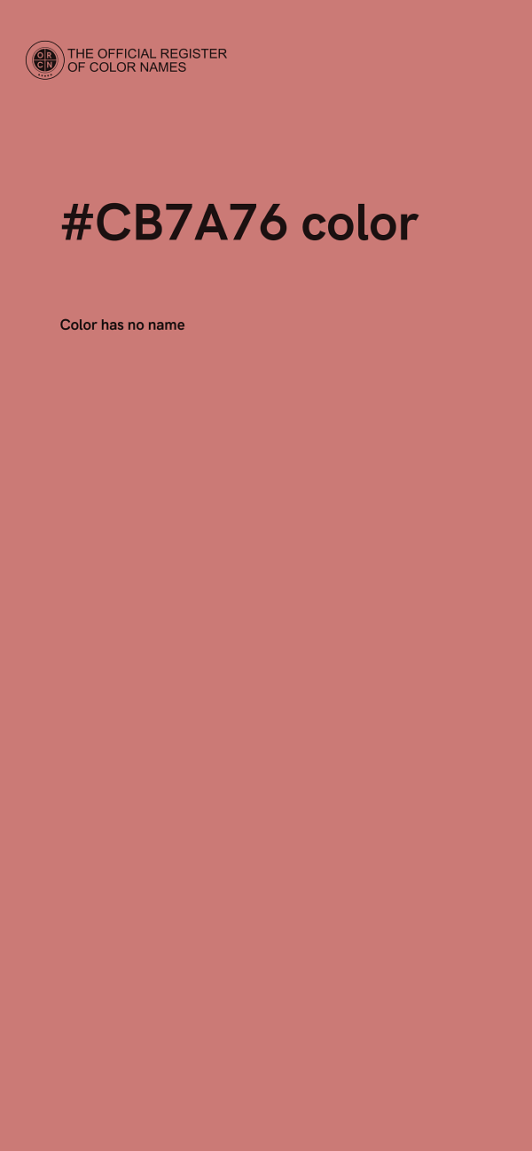 #CB7A76 color image