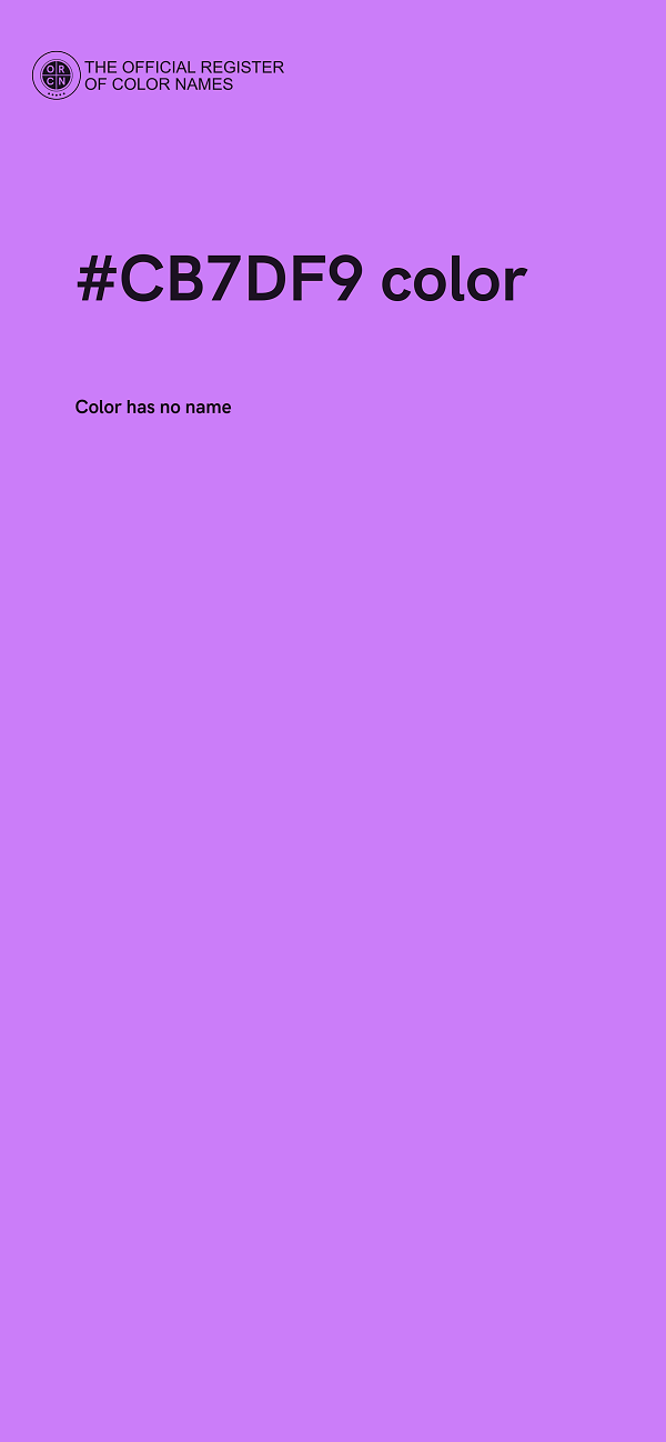 #CB7DF9 color image