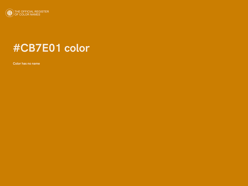 #CB7E01 color image