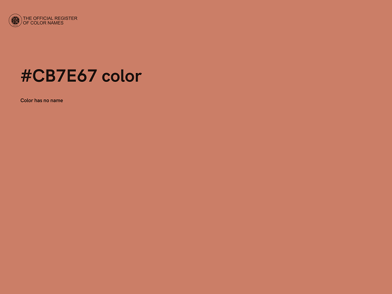 #CB7E67 color image