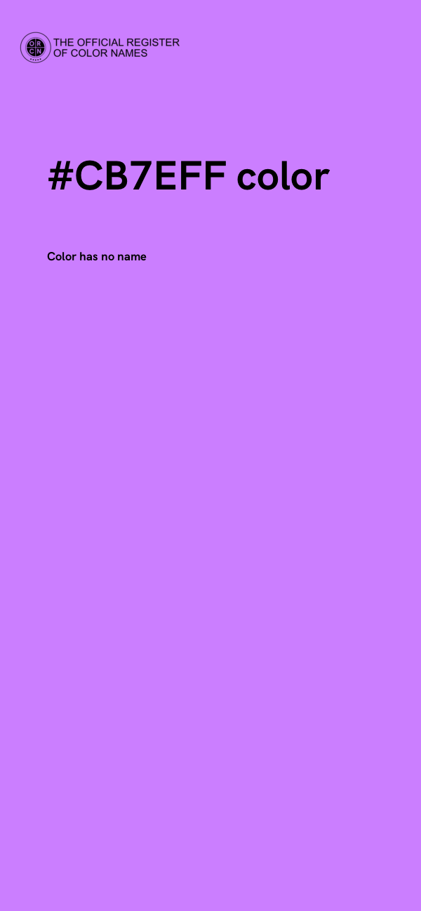 #CB7EFF color image