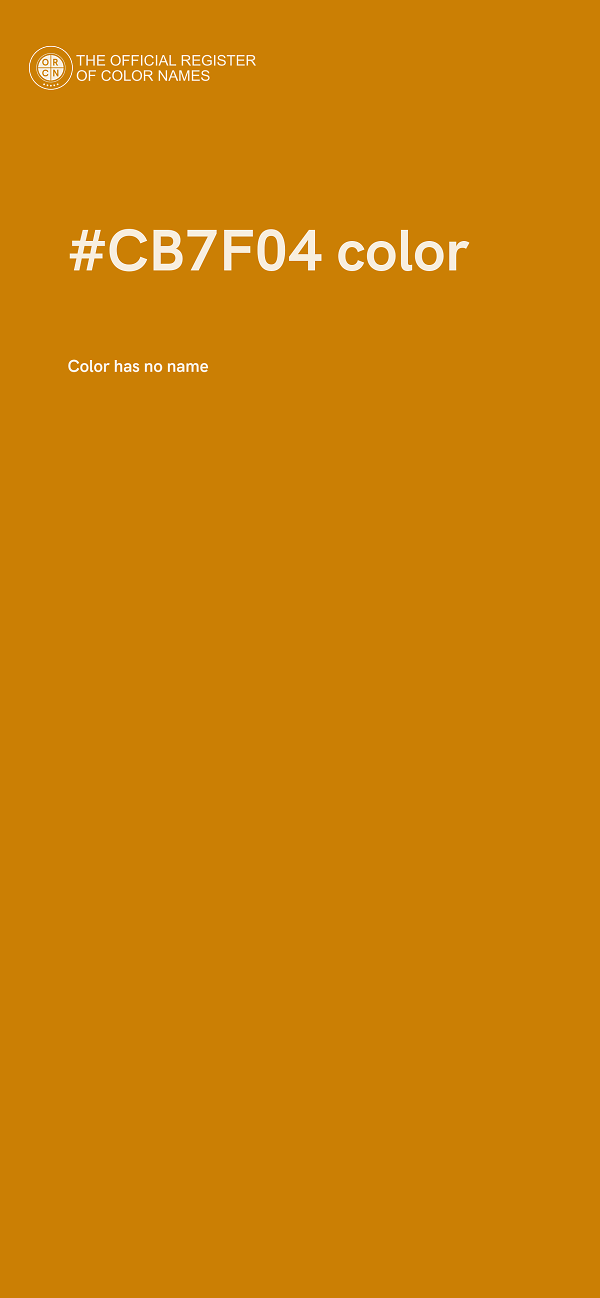 #CB7F04 color image